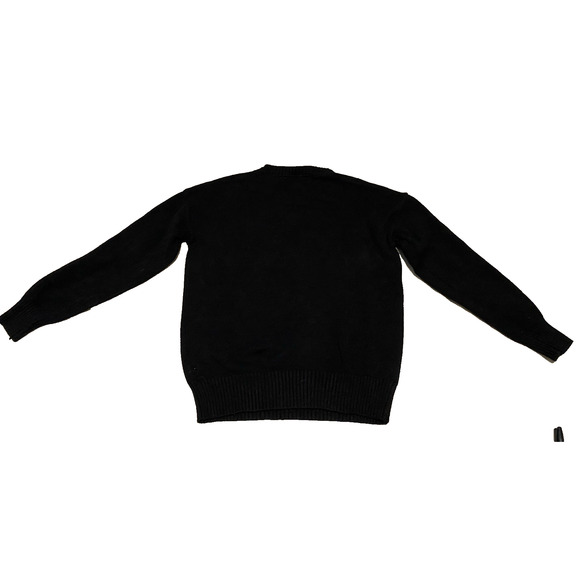 Rae Dunn Black Love Sweater Womens Size Medium Knit Crewneck Pullover Sweater - Picture 2 of 10